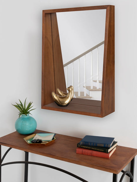 Walnut Arch Standing Mirror