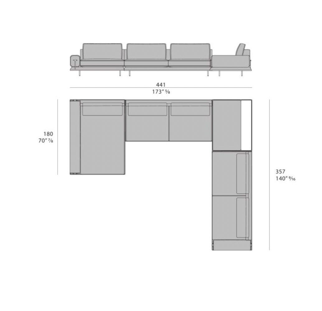 Midnight L-Shape Sofa
