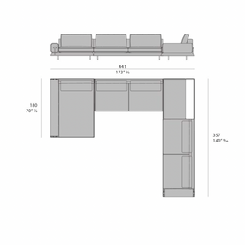 Midnight L-Shape Sofa