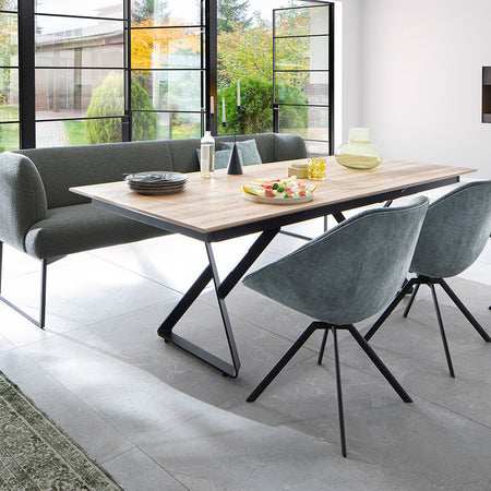 Slate Armrest Dining Lounge Bench