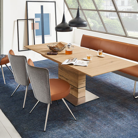 Cloud Grey Modern Banquette Bench